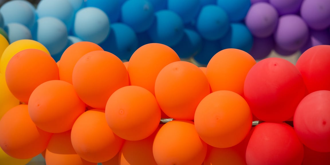 Bunch of colorful balloons